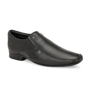 Men Premium Leather Black Slip-On Formal Shoes (California-20-Black)