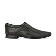 Men Premium Leather Black Slip-On Formal Shoes (California-20-Black)