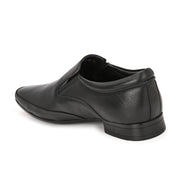 Men Premium Leather Black Slip-On Formal Shoes (California-20-Black)