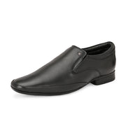 Men Premium Leather Black Slip-On Formal Shoes (California-20-Black)