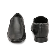 Men Premium Leather Black Slip-On Formal Shoes (California-20-Black)