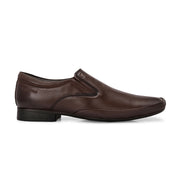Men Premium Leather Brown Slip-On Formal Shoes (California-20-Brown)
