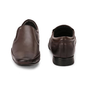 Men Premium Leather Brown Slip-On Formal Shoes (California-20-Brown)