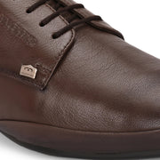 Men Premium Leather Brown Lace-Up Formal Derby Shoes (California-70-Brown)