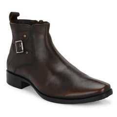 Men Premium Leather Pine Formal Ankle Zipper Boot (Macho-85)