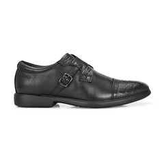 Men Premium Leather Black Slip-On Formal Shoes (Kronox-81-Black)