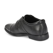 Men Premium Leather Black Slip-On Formal Shoes (Joyland-81-Black)
