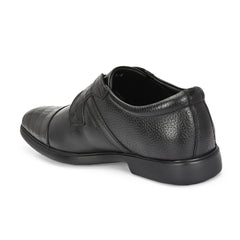 Men Premium Leather Black Slip-On Formal Shoes (Kronox-81-Black)