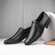 Men Premium Leather Black Slip-On Formal Shoes (NewTop-01-Black)