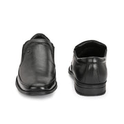Men Premium Leather Black Slip-On Formal Shoes (NewTop-01-Black)