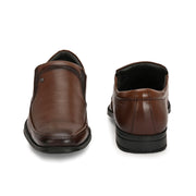 Men Premium Leather Mocca Slip-On Formal Shoes (NewTop-01-Mocca)