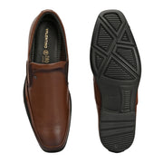 Men Premium Leather Mocca Slip-On Formal Shoes (NewTop-01-Mocca)