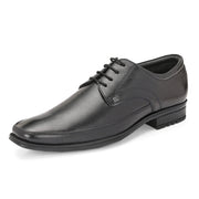 Men Premium Leather Lace-Up Formal Shoes (Newtop-51-Black)