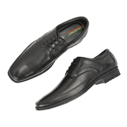 Men Premium Leather Lace-Up Formal Shoes (Newtop-51-Black)