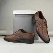 Men Premium Leather Lace-Up Formal Shoes (Newtop-51-Mocca)