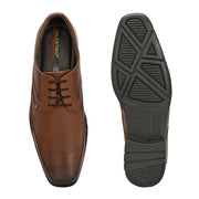 Men Premium Leather Lace-Up Formal Shoes (Newtop-51-Mocca)