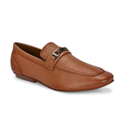 Men Premium Leather Slip On Shoes (WalkFree-25-Tan)