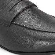 Men Premium Leather Slip On Shoes (WalkFree-01-Black)