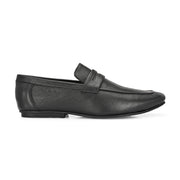 Men Premium Leather Slip On Shoes (WalkFree-01-Black)