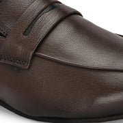 Men Premium Leather Slip On Shoes (WalkFree-01-Brown)