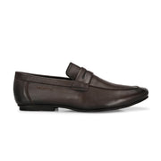 Men Premium Leather Slip On Shoes (WalkFree-01-Brown)