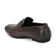 Men Premium Leather Slip On Shoes (WalkFree-01-Brown)