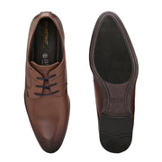 Men Premium Leather Brown Lace-Up Formal Derby Shoes (Reform-73-Brown)