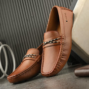 Men Premium Leather Tan Casual Slip On Driving Loafers (Emporio-30-Tan)