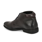 Men Premium Leather Brown Lace-Up Formal Derby Shoes (Joyland-75-Brown)