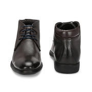 Men Premium Leather Brown Lace-Up Formal Derby Shoes (Joyland-75-Brown)