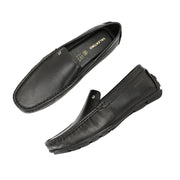 Men Premium Leather Black Slip On Loafer (Italiano-01-Black)