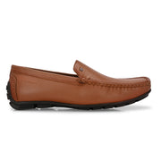Men Premium Leather Tan Slip On Loafer (Italiano-01-Tan)