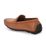 Men Premium Leather Tan Slip On Loafer (Italiano-01-Tan)