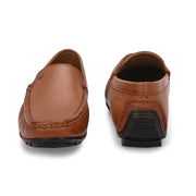 Men Premium Leather Tan Slip On Loafer (Italiano-01-Tan)