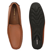 Men Premium Leather Tan Slip On Loafer (Italiano-01-Tan)