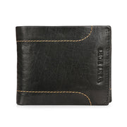 West Port Men's Genuine Leather Wallet – Classic Design with Ample Storage (M-WT-ISC-11-BLACK-MEDIUM)