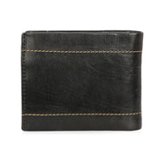 West Port Men's Genuine Leather Wallet – Classic Design with Ample Storage (M-WT-ISC-11-BLACK-MEDIUM)