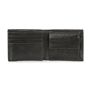 West Port Men's Genuine Leather Wallet – Classic Design with Ample Storage (M-WT-ISC-11-BLACK-MEDIUM)