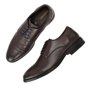Men Premium Leather Brown Formal Derby Shoes (Charlie-51-Brown)