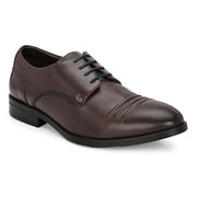 Men Premium Leather Brown Formal Derby Shoes (Charlie-51-Brown)