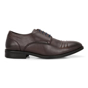 Men Premium Leather Brown Formal Derby Shoes (Charlie-51-Brown)