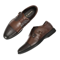 Men Premium Leather Brown Slip-On Formal Shoes (Kronox-81-Brown)