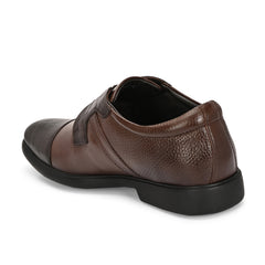 Men Premium Leather Brown Slip-On Formal Shoes (Kronox-81-Brown)