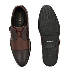 Men Premium Leather Brown Slip-On Formal Shoes (Kronox-81-Brown)