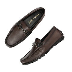 Men Premium Leather Brown Slip On Loafer (Indegene-05-Brown)