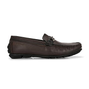 Men Premium Leather Brown Slip On Loafer (Italiano-05-Brown)
