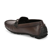 Men Premium Leather Brown Slip On Loafer (Italiano-05-Brown)