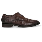 Men Premium Leather Brown Lace-Up Formal Derby Shoes (Saint-63-Brown)