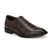 Men Premium Leather Brown Slip-On Formal Shoes (Saint-21-Brown)