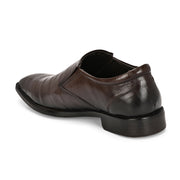 Men Premium Leather Brown Slip-On Formal Shoes (Saint-21-Brown)